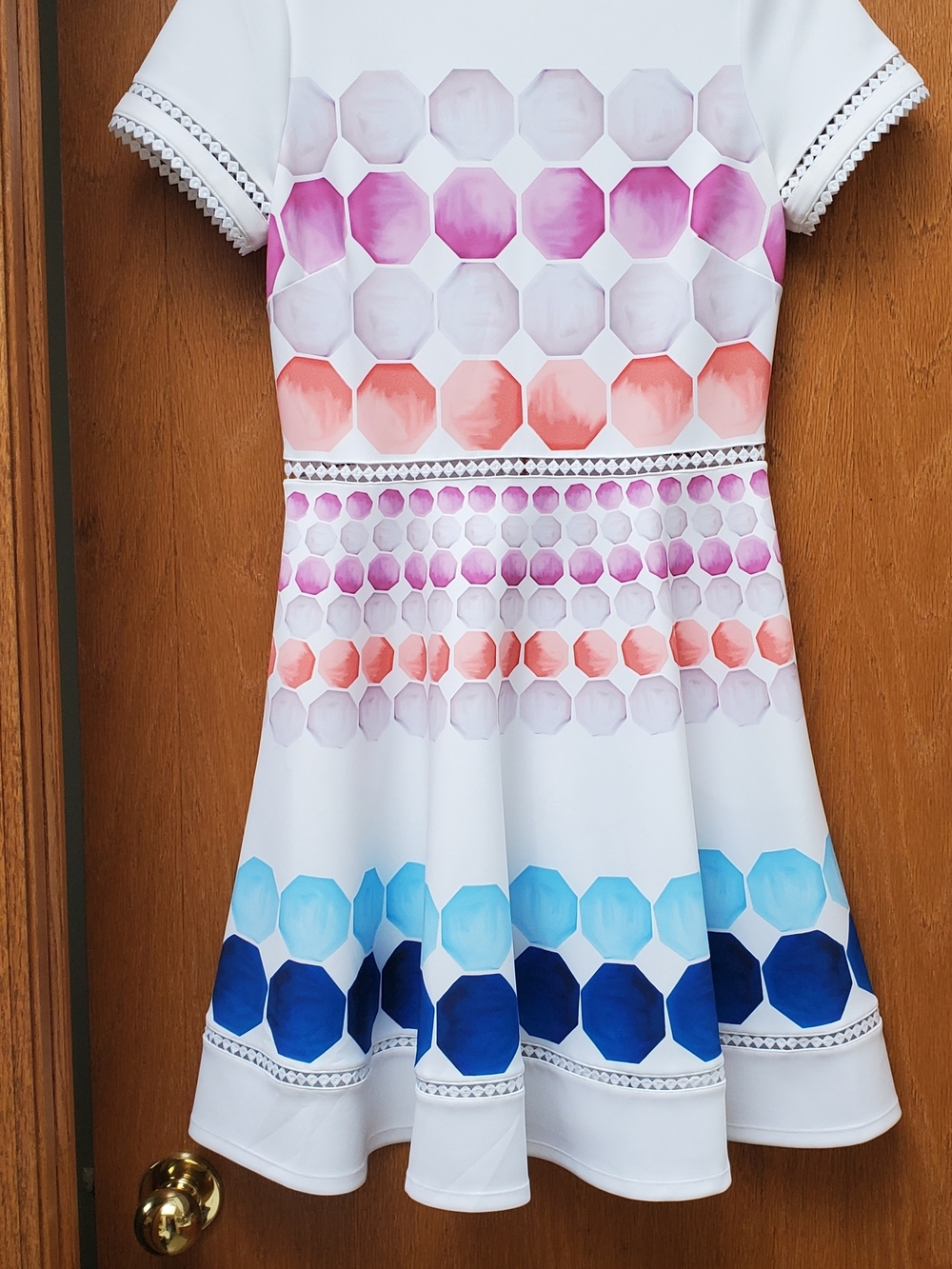 Ted Baker London Mylie Marina Mosaic Fit and Flare Dress Size 2 NWIT